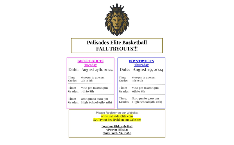 PE FALL TRYOUTS