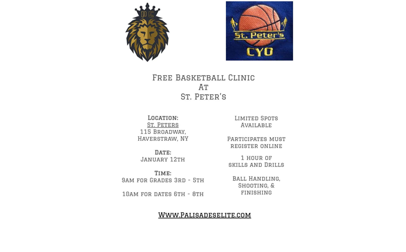 ST PETER's FREE BBALL Clinic