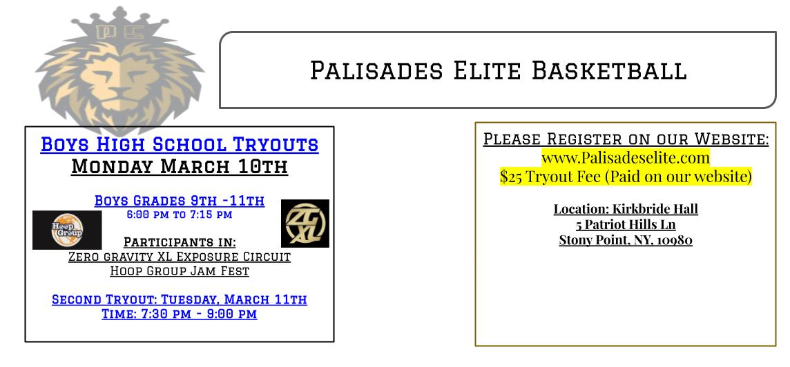 HS BOYS TRYOUTS